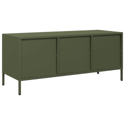 Szafka RTV, oliwkowa, 101,5x39x43,5 cm, stal walcowana na zimno