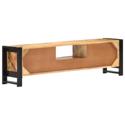 Szafka pod TV, 140x30x40 cm, surowe drewno mango