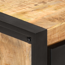 Szafka pod TV, 140x30x40 cm, surowe drewno mango