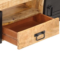 Szafka pod TV, 140x30x40 cm, surowe drewno mango