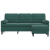 3-osobowa sofa z podnóżkiem, ciemnozielony, 180 cm, aksamit