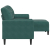 3-osobowa sofa z podnóżkiem, ciemnozielony, 180 cm, aksamit