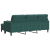 3-osobowa sofa z podnóżkiem, ciemnozielony, 180 cm, aksamit