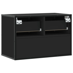 Szafka pod telewizor, czarna, 60x31x39,5 cm