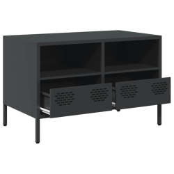Szafka RTV, czarna, 68x39x43,5 cm, stal walcowana na zimno