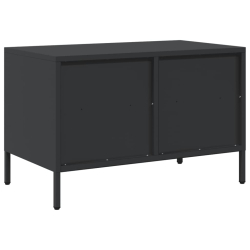 Szafka RTV, czarna, 68x39x43,5 cm, stal walcowana na zimno