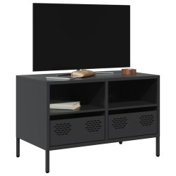 Szafka RTV, czarna, 68x39x43,5 cm, stal walcowana na zimno