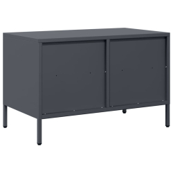 Szafka RTV, czarna, 68x39x43,5 cm, stal walcowana na zimno