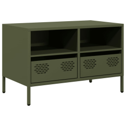 Szafka RTV, oliwkowa, 68x39x43,5 cm, stal walcowana na zimno