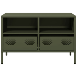 Szafka RTV, oliwkowa, 68x39x43,5 cm, stal walcowana na zimno