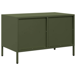Szafka RTV, oliwkowa, 68x39x43,5 cm, stal walcowana na zimno
