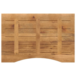 Blat biurka, z wycięciem, 100x50x2,5 cm, surowe drewno mango
