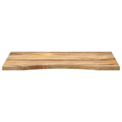 Blat biurka, z wycięciem, 80x50x2,5 cm, surowe drewno mango