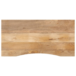 Blat biurka, z wycięciem, 120x60x2,5 cm, surowe drewno mango