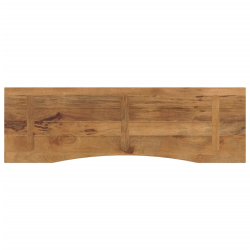 Blat biurka, z wycięciem, 160x50x2,5 cm, surowe drewno mango