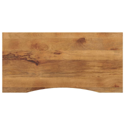 Blat biurka, z wycięciem, 120x50x2,5 cm, surowe drewno mango