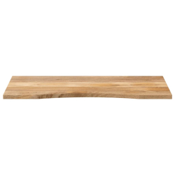 Blat biurka, z wycięciem, 120x50x2,5 cm, surowe drewno mango