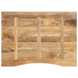 Blat biurka, z wycięciem, 110x80x2,5 cm, surowe drewno mango