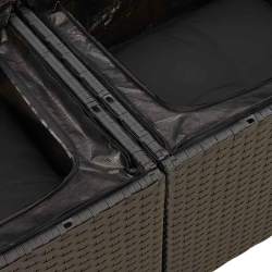 5-cz. zestaw wypoczynkowy do ogrodu, poduszki polirattan akacja