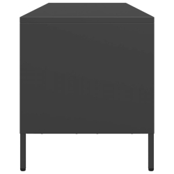 Szafka RTV, czarna, 135x39x43,5 cm, stal walcowana na zimno