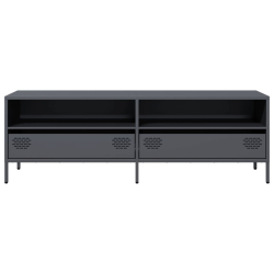 Szafka RTV, antracyt, 135x39x43,5 cm, stal walcowana na zimno