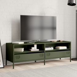 Szafka RTV, oliwkowa, 135x39x43,5 cm, stal walcowana na zimno