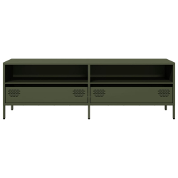Szafka RTV, oliwkowa, 135x39x43,5 cm, stal walcowana na zimno