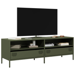 Szafka RTV, oliwkowa, 135x39x43,5 cm, stal walcowana na zimno