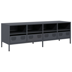 Szafka RTV, antracyt, 135x39x43,5 cm, stal walcowana na zimno