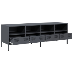 Szafka RTV, antracyt, 135x39x43,5 cm, stal walcowana na zimno