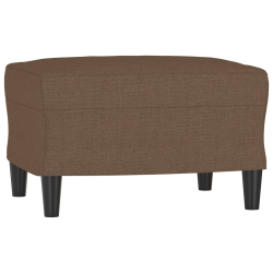 3-osobowa sofa z podnóżkiem, brązowy, 180 cm, tkaniną