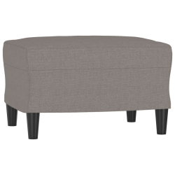 Fotel z podnóżkiem, taupe, 60 cm, obity tkaniną