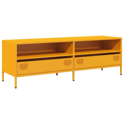 Szafka RTV, żółta, 135x39x43,5 cm, stal walcowana na zimno