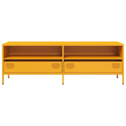 Szafka RTV, żółta, 135x39x43,5 cm, stal walcowana na zimno
