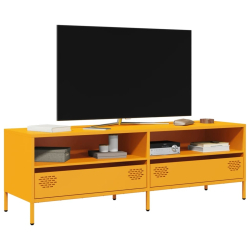 Szafka RTV, żółta, 135x39x43,5 cm, stal walcowana na zimno