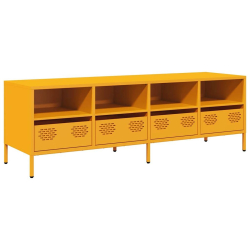 Szafka RTV, żółta, 135x39x43,5 cm, stal walcowana na zimno