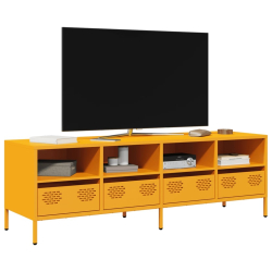 Szafka RTV, żółta, 135x39x43,5 cm, stal walcowana na zimno