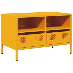 Szafka RTV, musztardowa, 68x39x43,5 cm, stal walcowana na zimno