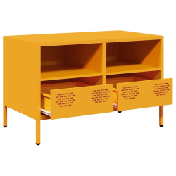 Szafka RTV, musztardowa, 68x39x43,5 cm, stal walcowana na zimno