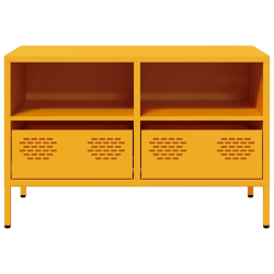 Szafka RTV, musztardowa, 68x39x43,5 cm, stal walcowana na zimno