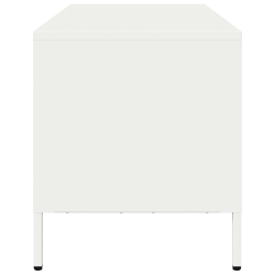Szafka RTV, biała, 101,5x39x43,5 cm, stal walcowana na zimno