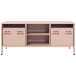 Szafka RTV, różowa, 101,5x39x43,5 cm, stal walcowana na zimno