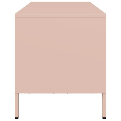Szafka RTV, różowa, 101,5x39x43,5 cm, stal walcowana na zimno