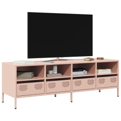 Szafka RTV, różowa, 135x39x43,5 cm, stal walcowana na zimno