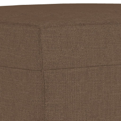 3-osobowa sofa z podnóżkiem, brązowy, 180 cm, tkaniną