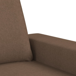3-osobowa sofa z podnóżkiem, brązowy, 180 cm, tkaniną