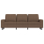3-osobowa sofa z podnóżkiem, brązowy, 180 cm, tkaniną