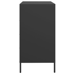 Szafka, czarna, 68x39x73,5 cm, stal walcowana na zimno