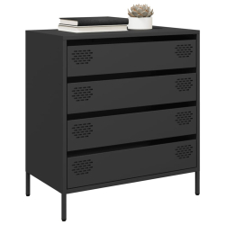 Szafka, czarna, 68x39x73,5 cm, stal walcowana na zimno