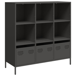 Szafka, czarna, 101,5x39x103,5 cm, stal
